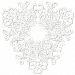 3D Specialty Lace And Swan Embroidery Design 4 3D Specialty Lace And Swan Embroidery Design 4